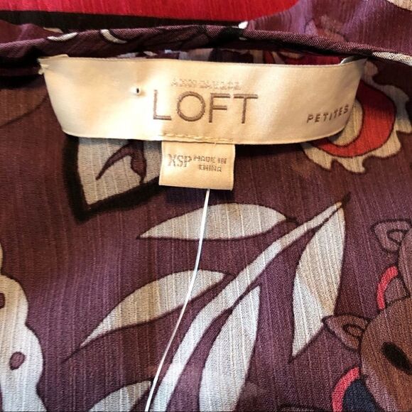 NWT! Loft paisley patterned dress. Size xs petite - Picture 5 of 13